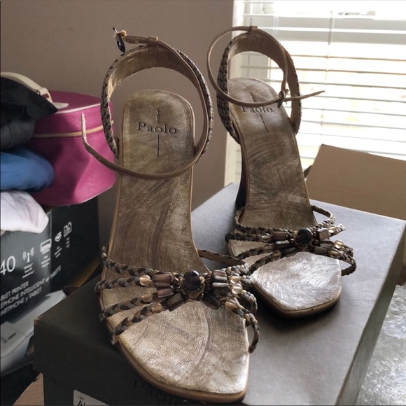 Paolo Linea Skinny Wedge Shoes - Picture 2 of 7